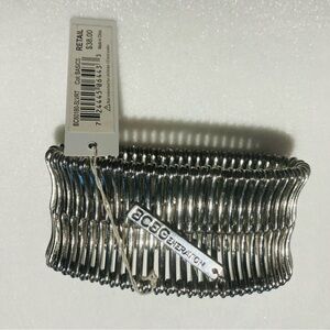 BCBGeneration Silver Toned Stretch Coil Bracelet